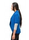 Sapphire Blue Short Sleeve,Classic Open Front Cashmere Bolero Cardigan