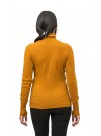 Saffron Yellow Long Sleeve,Turtle Neck Cashmere Pullover Sweater