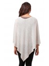 Gray Double V-Neckline,Cashmere Slip-on Cape Poncho, Free Size, Relax Fit 