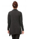  Black Cascade Waterfall Cashmere Drape Cardigan 