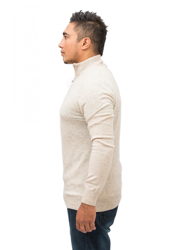 white quarter zip pullover mens