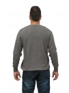 Gray Square Pattern  V- Neck Cashmere Pullover Sweater