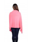 Multi Neckline Craving Pink Cashmere Cape Poncho