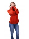 Posh Red Cashmere High Neck Sweater