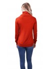 Posh Red Cashmere High Neck Sweater