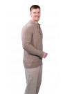 Posh Ribbed 100% Himalayan Yak Wool Men's Zip Cardigan