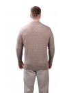 Posh Ribbed 100% Himalayan Yak Wool Men's Zip Cardigan