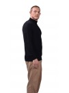 Black Men's  T-Neck Cashmere Sweater 