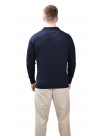 Men's Navy Blue Cashmere Polo Sweater 