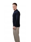 Men's Navy Blue Cashmere Polo Sweater 