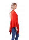 Red Cashmere Poncho