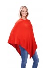 Red Cashmere Poncho