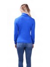 Blue Turtle Neck Cashmere Pullover Sweater