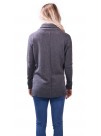 Grey Cashmere High Neck Sweater