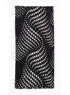 Black & White Polka Wave Dot Digital Print Cashmere Shawl