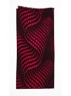 Black & Red Polka Dot Wave Pattern  Digital Print Cashmere Shawl