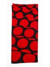 Red Dot with Black Outline  Digital Print  Cashmere Shawl