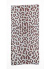 Brown & Off-White Leopard Print Digital  Cashmere Shawl
