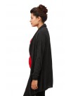  Black Cascade Waterfall Cashmere Drape Cardigan 