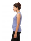 Blue Sleeveless, V-Neckline Cashmere Cardigan Vest 